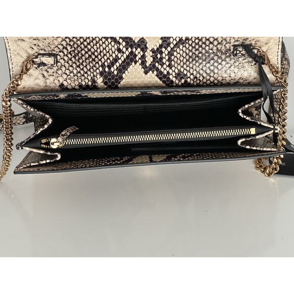 Versace Virtus Leather Brown Wallet on Chain Shoulder Bag 1006364 IT NWT $1275 - Picture 6 of 15